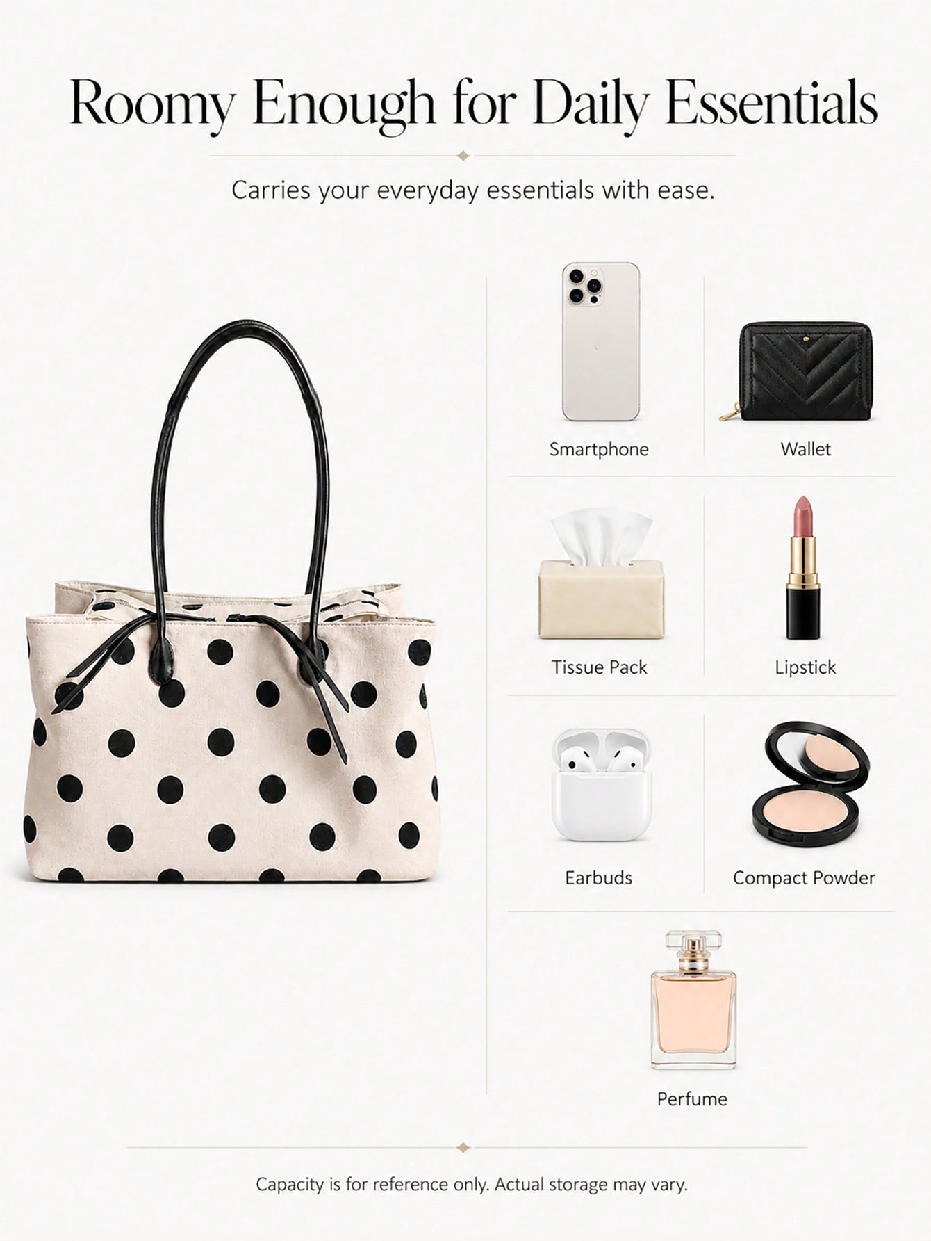 Sac fourre-tout en lin à pois  - Women'S Bags For Work avis et prix