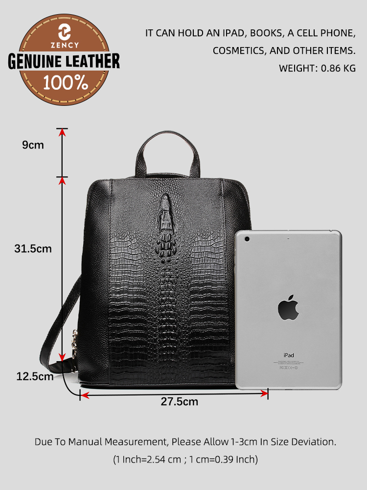 Sac à dos Zency en cuir de cro - Women'S Bags For Work avis et prix